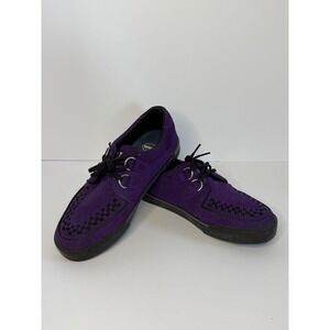 T.U.K. Purple Suede Viva Mondo Creepers Low Top Sneakers A3034 USM 6 USW 8